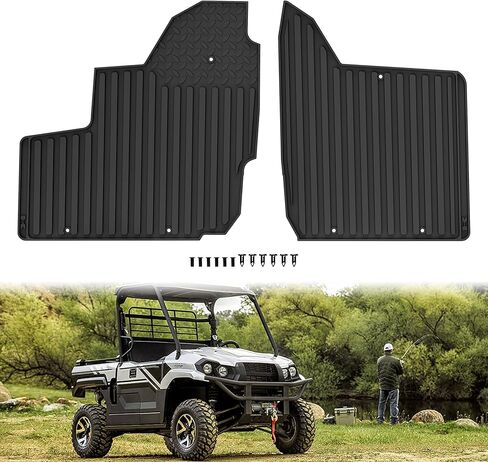 Sautvs TPE Front Floor Hats for Kawasaki Mule Pro-MX ، بطانات الطابق الأمامي جميع الحصير حماية الطقس للملحقات Kawasaki Mule Pro-MX EPS 2019-2025 (2pcs ، استبدل #99994-1187) in Kuwait