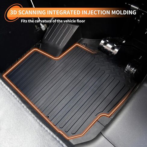 Sautvs TPE Front Floor Hats for Kawasaki Mule Pro-MX ، بطانات الطابق الأمامي جميع الحصير حماية الطقس للملحقات Kawasaki Mule Pro-MX EPS 2019-2025 (2pcs ، استبدل #99994-1187) in Kuwait