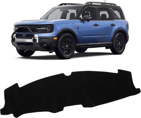 KUST Car Dash Cover Compatible with Ford Bronco 2021-2026 Left Hand Drving Dash Carpet Polyester Non-Slip Dash Protector Interior Accessories for Bronco Custom Fit Dash Mat No Glare Black in Saudi Arabia