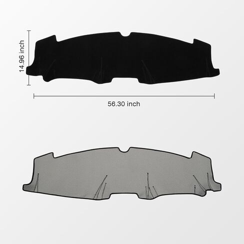 KUST Car Dash Cover Compatible with Ford Bronco 2021-2026 Left Hand Drving Dash Carpet Polyester Non-Slip Dash Protector Interior Accessories for Bronco Custom Fit Dash Mat No Glare Black in Saudi Arabia