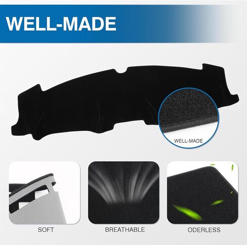 KUST Car Dash Cover Compatible with Ford Bronco 2021-2026 Left Hand Drving Dash Carpet Polyester Non-Slip Dash Protector Interior Accessories for Bronco Custom Fit Dash Mat No Glare Black in Saudi Arabia