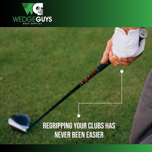 مجموعات مقابض الجولف من Wedge Guys لإعادة مضارب نوادي الجولف - جودة احترافية - تتضمن الخيارات شفرة خطاف، و15 أو 30 شريطًا شريطيًا، ومذيبات 5 أو 8 أونصة، ومزيل شريط الإمساك، وملزمة المقعد، ومشبك مطاطي in Kuwait