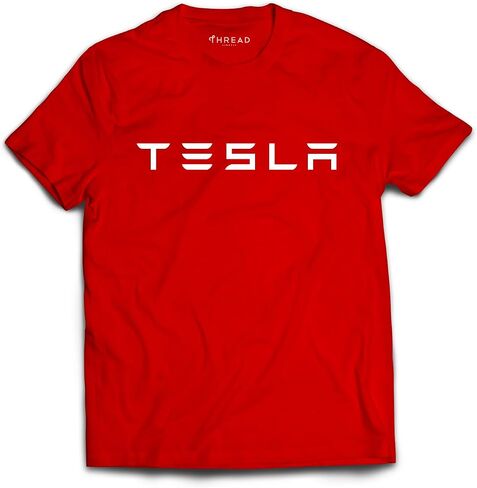 Tesla Short Sleeve Shirt for Men and Women Automotive Brand Name Tshirt Graphic Tee Elon Musk Electric Car Auto in Saudi Arabia