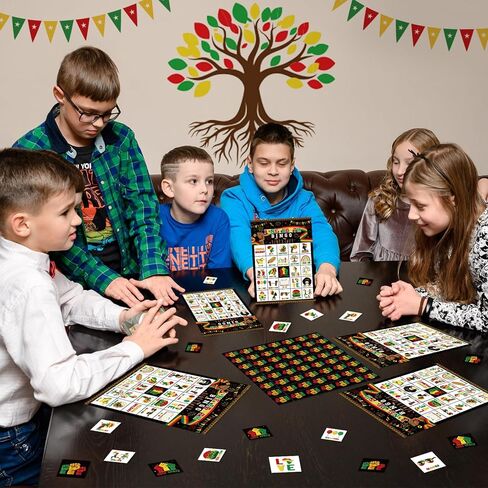 Liliful 35 Pcs Black History Month Bingo Games 24 Players Black History Bingo Cards African American Holiday Party Game for Black History Month Africa American Freedom Day Party Supplies (BHM) in Kuwait