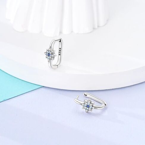 Hapour Steriling Silver Hoop أقراط للنساء الملتوية Huggie Hoops أقراط مكتنزة خفيفة الوزن الزركونيا المكعب للنساء in Kuwait