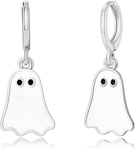Halloween Ghost Earrings for Women Spooky Ghost Hoop Earrings Cute Ghost Huggie Earring Halloween Costume Jewelry in Saudi Arabia