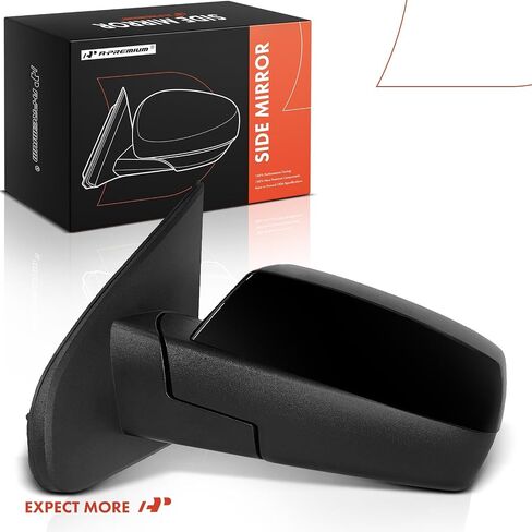 A-Premium Driver Side Power Door Mirror - Compatible with Chevrolet Silverado 1500, Silverado 2500 3500 HD & GMC Sierra 1500, Sierra 2500 3500 HD - Heated Power Folding Black w/Blind Spot Glass in Saudi Arabia