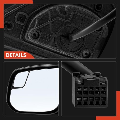 A-Premium Side Power Door Mirror-متوافقة مع شيفروليه كولورادو 2017-2022 و GMC Canyon 2017-2019-مرآة أسود قابلة للطي غير مُسخنة مع الكشف عن بقعة عمياء in Saudi Arabia