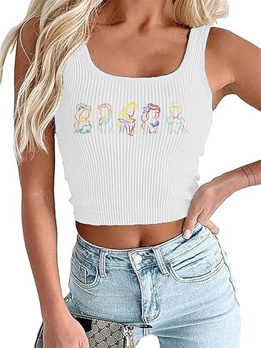 Magical Tank Tops for Women Magic Princess Shirt Magic Kingdom Sleeveless Crop Tops Funny Holiday Graphic Tee in Kuwait