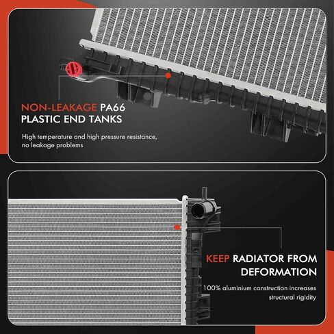 A-Premium Engine Coolant Radiator Assembly Compatible with Ford Explorer 2013 2014 2016 2017 2018 2019, 3.5L, Turbocharged in Saudi Arabia