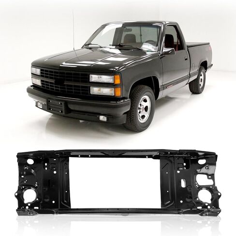 CarpartsDepot الأمامي دعم الرادياتير دعم الصلب الأسود متوافق مع 1988-2000 شيفروليه و GMC Sierra C/K 1500 2500 3500 15977662 GM1225110 in Saudi Arabia