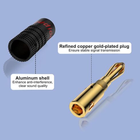 Tertullus 8 PCS Spring Pin Panana Plug Gold Gold Glated Calkeric Clips Banana Clips لأسلاك السماعة in Kuwait