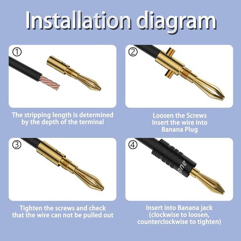 Tertullus 8 PCS Spring Pin Panana Plug Gold Gold Glated Calkeric Clips Banana Clips لأسلاك السماعة in Kuwait