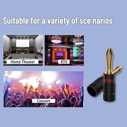 Tertullus 8 PCS Spring Pin Panana Plug Gold Gold Glated Calkeric Clips Banana Clips لأسلاك السماعة in Kuwait