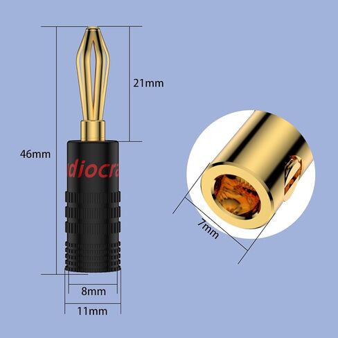 Tertullus 8 PCS Spring Pin Panana Plug Gold Gold Glated Calkeric Clips Banana Clips لأسلاك السماعة in Kuwait