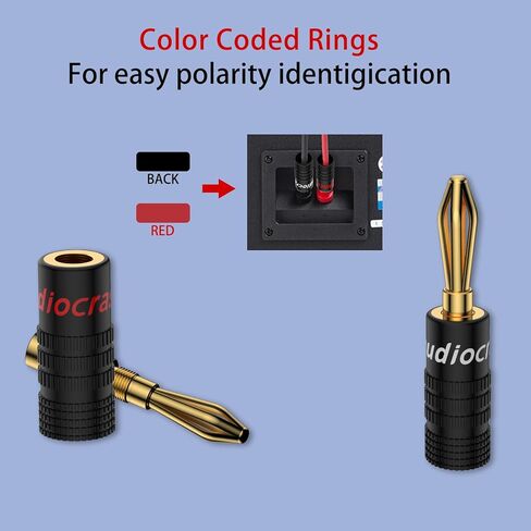 Tertullus 8 PCS Spring Pin Panana Plug Gold Gold Glated Calkeric Clips Banana Clips لأسلاك السماعة in Kuwait