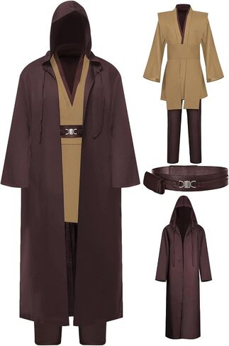 Tunic Hooded Robe Knight Costume Outfits Halloween Cosplay Costume for Mens Three Versions in Saudi Arabia