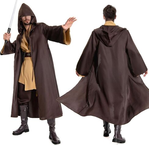 Tunic Hooded Robe Knight Costume Outfits Halloween Cosplay Costume for Mens Three Versions in Saudi Arabia