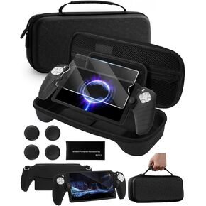 مجموعة FUNLAB 8 في 1 مجموعة متوافقة مع بوابة PlayStation5 ، حالة حمل صلبة محمولة مع غطاء واقي للسيليكون لبوابة PS ، واقي الشاشة مع 4 قبضة الإبهام - أبيض وأبيض in Kuwait