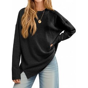 Cicy Bell Womens Oversized Sweaters Casual Long Sleeve Knit Pullover Tops Crewneck Trendy Slouchy Fall Tunic Tops in Saudi Arabia