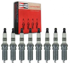 8 pc Champion Platinum Spark Plugs compatible with Ford F-150 5.0L V8 2018-2020 in Kuwait