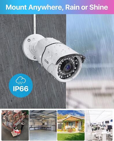 ZOSI 3K Lite 8CH H.265+ Home Security Camera System with AI Human/Vehicle Detection,Night Vision,5MP Lite 8 Channel CCTV DVR,4pcs 1080P 1920TVL 2MP Outdoor Indoor Surveillance Dome Cameras (No HDD) in Saudi Arabia