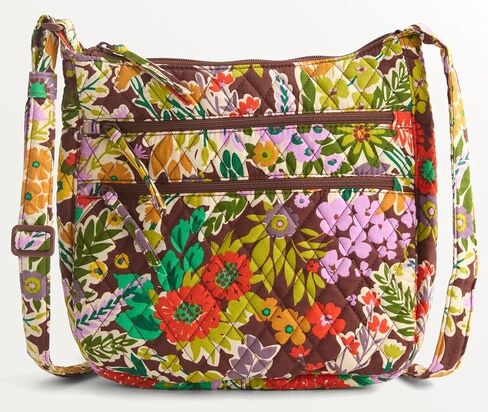 Vera Bradley Trio Zip Hipster Crossbody in Cotton, Evening Garden in Saudi Arabia