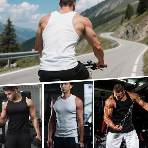Compression Shirt Men Sleeveless Athletic Tank Top Slim Vest Workout Base Layer Undershirt Sport Muscle Gym Shirts in Saudi Arabia
