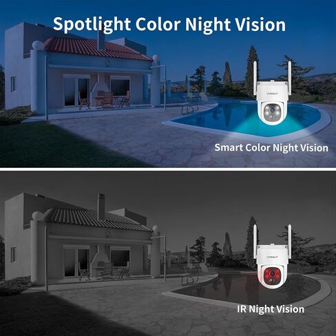 Outdoor Solar Security Camera System Wireless with 10" 10CH Monitor NVR, 2PCS 4MP PTZ Battery Powered Surveillance Camera for Home Security,Human Detection,2-Way Talk,Built-in 500G HDD in Kuwait