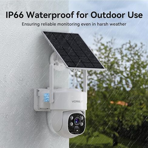 Outdoor Solar Security Camera System Wireless with 10" 10CH Monitor NVR, 2PCS 4MP PTZ Battery Powered Surveillance Camera for Home Security,Human Detection,2-Way Talk,Built-in 500G HDD in Kuwait