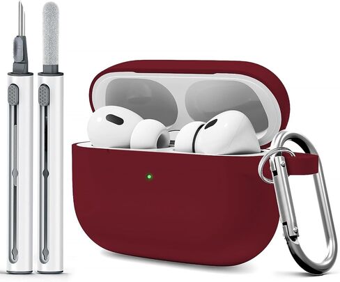 for AirPods Case Cover, Come with Cleaner Kit, Soft Silicone Protective Cover with Buckle, Compatible with Apple AirPods 2nd 1st Generation Charging Case, Front LED Visible, Sky Blue in Kuwait