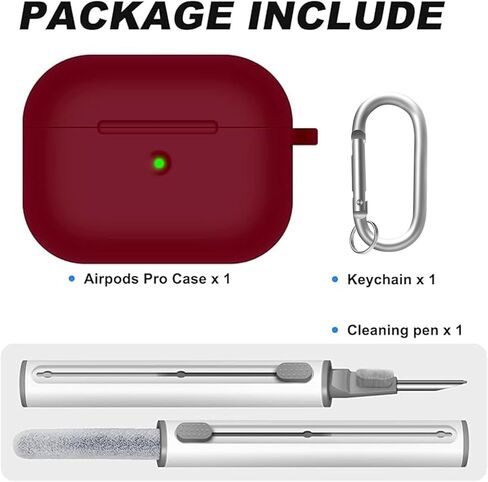 for AirPods Case Cover, Come with Cleaner Kit, Soft Silicone Protective Cover with Buckle, Compatible with Apple AirPods 2nd 1st Generation Charging Case, Front LED Visible, Sky Blue in Kuwait