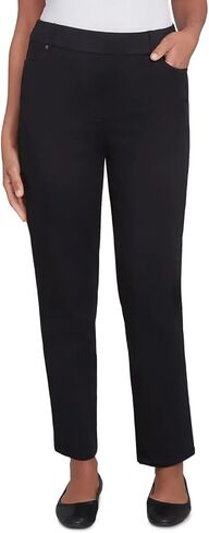 Alfred Dunner Women's Harvest Moon Super Stretch Faux Fly Denim Short Length Jeans in Saudi Arabia