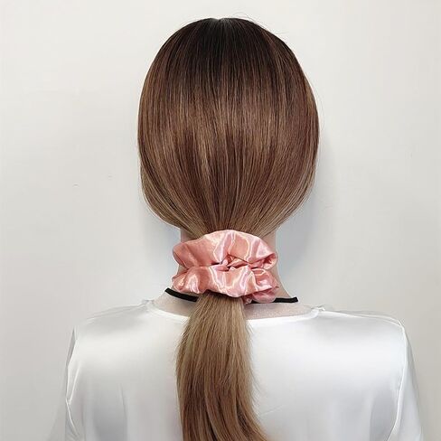 12 Pcs Satin Silk Scrunchies, Hair Ties, Hair Bands, Bow Ropes, Elastic Bracelets, Ponytail Holders, Hair Accessories for Women and Girls (4.5 Inch, Pearl White) in Saudi Arabia