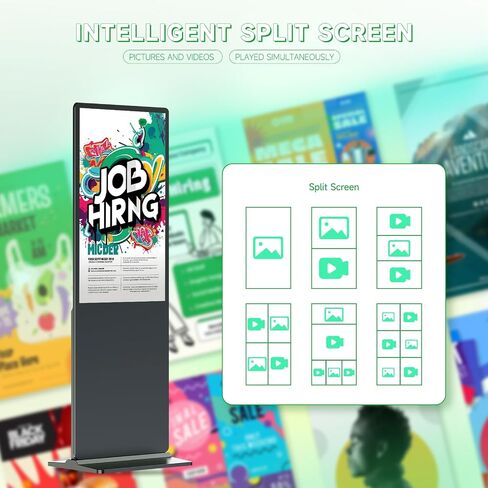 Touch Screen Digital Kiosk, 49 Inch Interactive Digital Signage Display for Retail, Mall, Office Lobby, Events, Advertising Board with Built-in Media Player in Saudi Arabia
