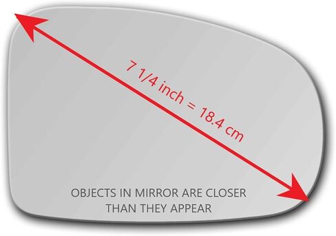 New Mirror Glass with Full Size Adhesive for 2010-2015 Toyota Prius 2012-2015 Prius Plug-In Passenger Side View Right RH in Saudi Arabia