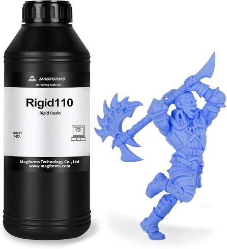 Rigid110 3D Resin with Ultra-high Rigidity & Strength for Functional Parts, High Precision Engineering Resin for LCD DLP 3D Printers (Black, 1000g) in Kuwait