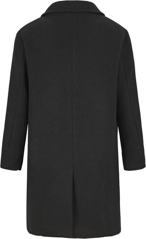 WULFUL Boys Double Breasted Wool Trench Coat Winter Pea Coat in Saudi Arabia