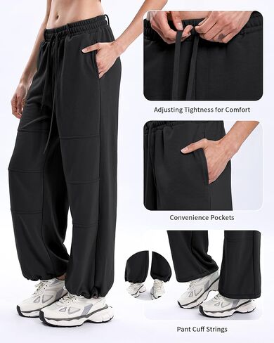 الجيب الجانبي للسيدات من Xintianji الرباط الساق عريض الساق مع حزام قابل للتعديل in Kuwait