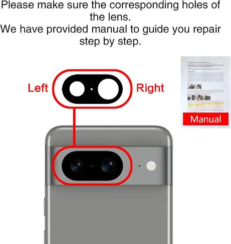 ASDAWN 2 PCS Back Rear Camera Lens Glass Replacement for Google Pixel 6 with Pre-Installed Adhesive, 6.4 Inches Pixel 6 Back camera Lens Glass kit with Installation Manual + Repair Tool Set in Saudi Arabia