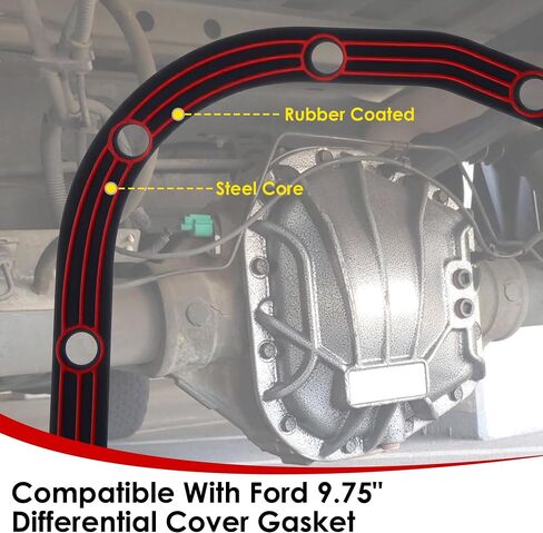 9.75 "حشية الغطاء التفاضلي متوافق مع فورد 9.75" Axle & LLR-F975 ، نواة الصلب مع طوقا التفاضلية الخلفية المطاطية المطاطية ، دليل تسرب ، قابل لإعادة الاستخدام ، سهلة التثبيت in Kuwait