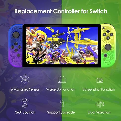 Toxfla for Nintendo Switch Controller, Switch Controller Replacement Accessories with Double Vibration/Wake-Up/Screenshot/Motion Control in Saudi Arabia