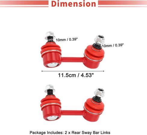 X AUTOHAUX 2 Pcs Rear Sway Bar Links Stabilizer Link Kit for Acura ILX 2013-2019 for Honda Civic 2006-2015 Suspension Kit No.K750125/K750126 in Saudi Arabia