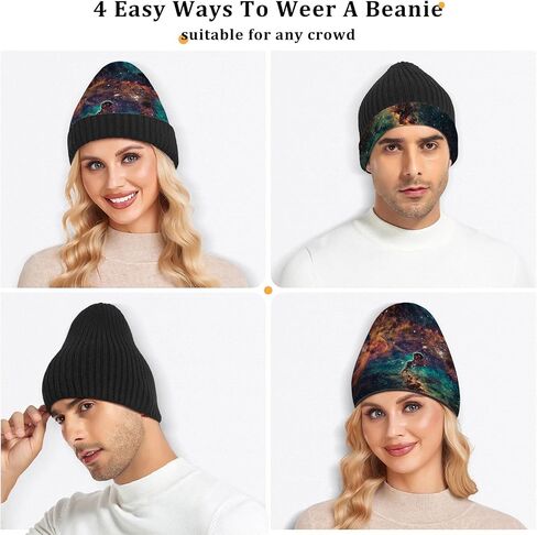 سديم Alaza والمجرات في Beanie Space للنساء للرجال قبعة الشتاء القابلة للانعكاس جمجمة متماسكة كاب Multi in Saudi Arabia