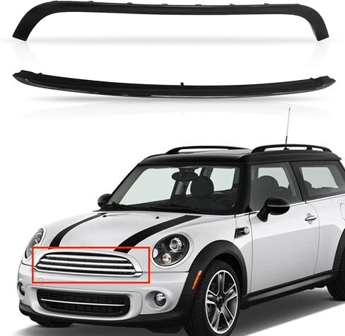 Partsflow 2pcs الشبكة الأمامية مصببة القلطة غطاء محرك السيارة العلوي والسفلي اللامع لعام 2007 2008 2009 2008 2010 2012 2013 2014 2015 Mini Cooper MC1216100 ، MC1235102 ، 51130417135 ، 51112751624 in Saudi Arabia