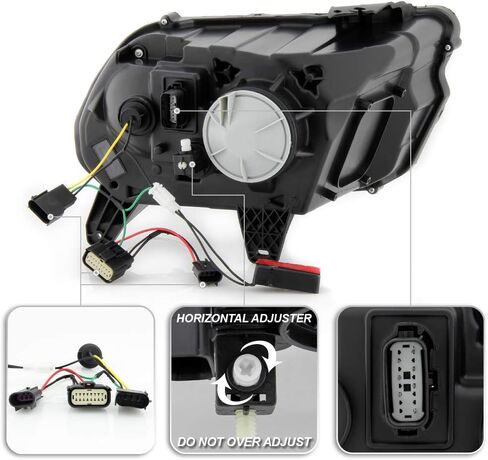 ACANII - For [Halogen Upgrade Style] 2010-2014 Ford Mustang LED Tube Projector Headlights Headlamps Assembly Left+Right in Saudi Arabia