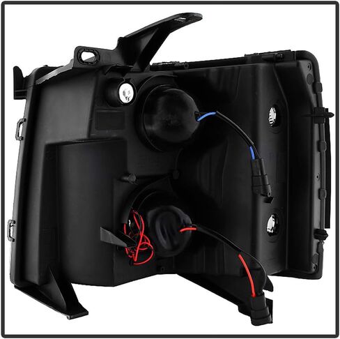 Acanii - لعام 2007-2013 Chevy Silverado 1500 2500 3500 Black Housing LED LED Projector المصابيح الأمامية اليسرى+اليمين in Saudi Arabia