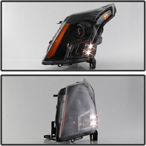 ACANII - For Black Headlamps Replacement 2010-2016 Cadillac SRX Halogen Headlights Driver + Passenger Side in Saudi Arabia