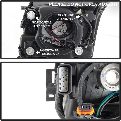 ACANII - For Black Headlamps Replacement 2010-2016 Cadillac SRX Halogen Headlights Driver + Passenger Side in Saudi Arabia