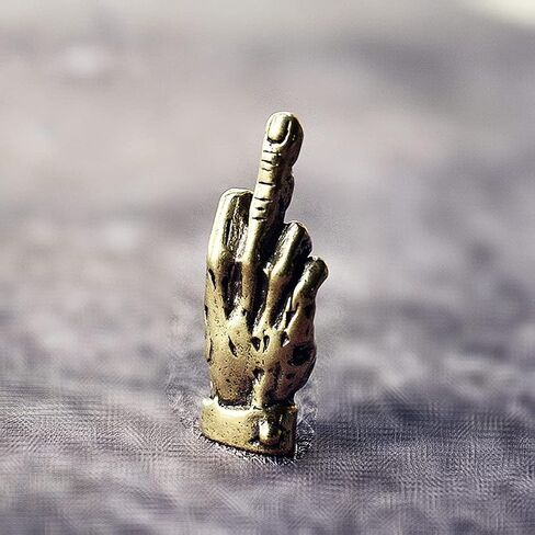 Brass Hand Erect Middle Finger Erect Statue Copper Hand Pocket Statue Decoration Home Desk Decoration in Saudi Arabia